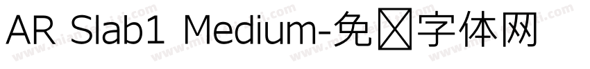AR Slab1 Medium字体转换